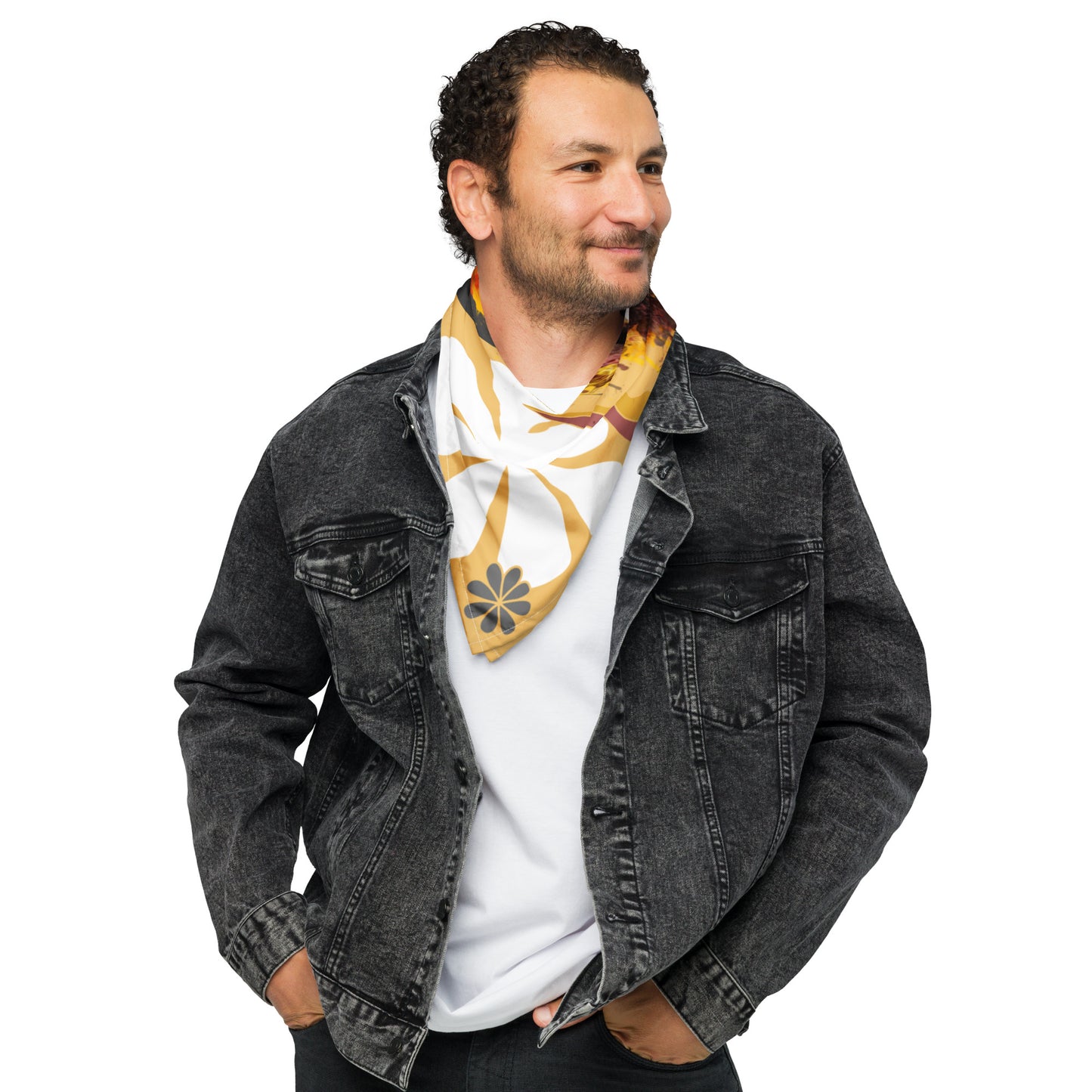 White Flowers Bandana