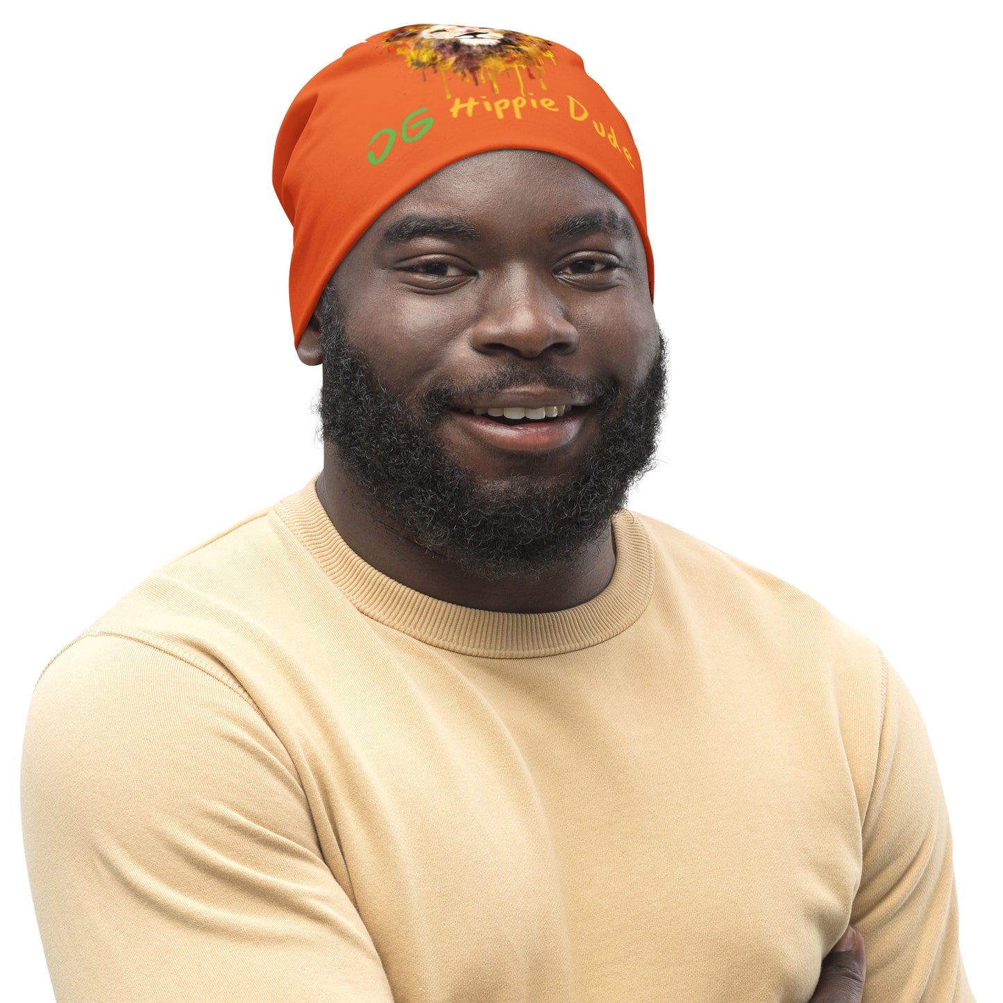 Orange Beanie - OG Hippie Dude