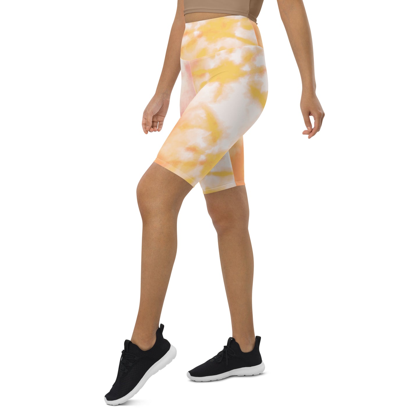 Orange Tie Dye Biker Shorts