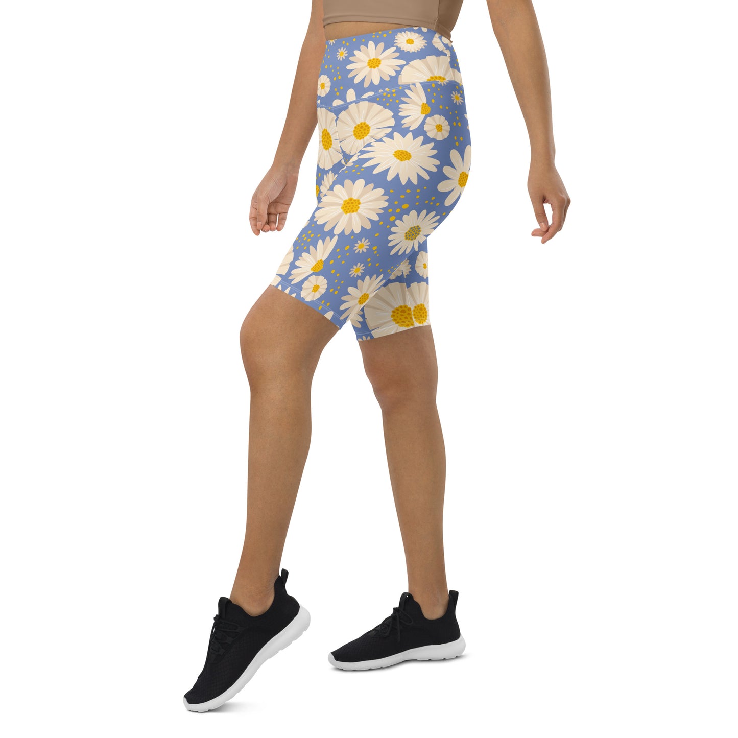 Blue Daisies Biker Shorts