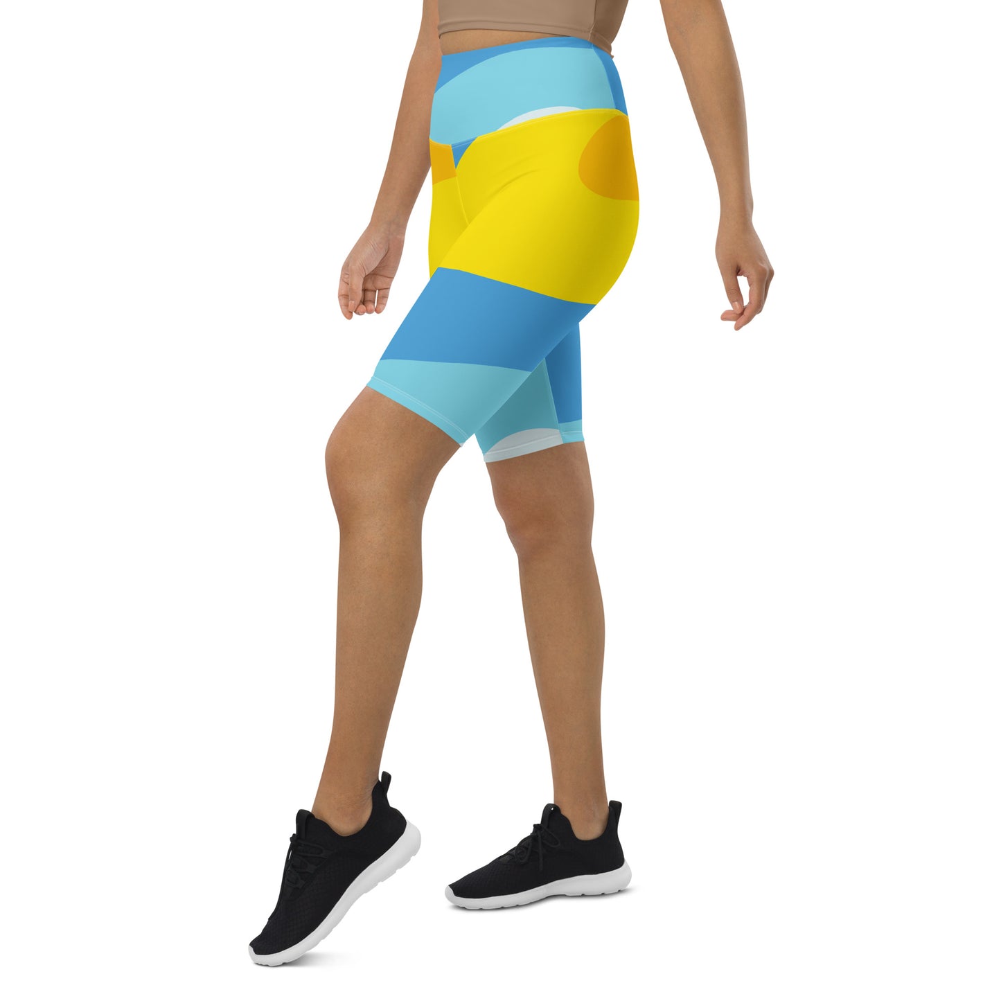 Color Waves Biker Shorts