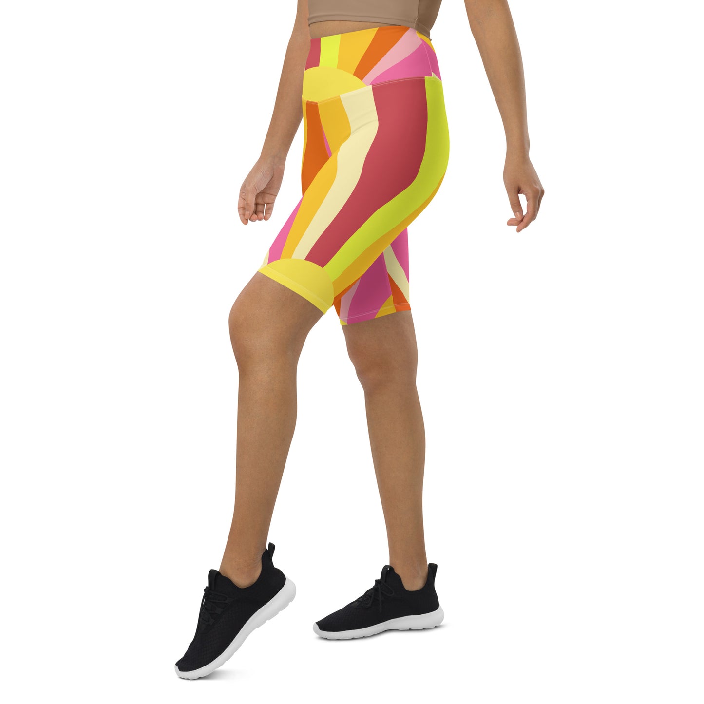 Sun Rays Biker Shorts