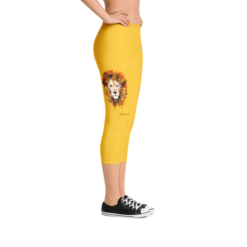 Yellow Capri Leggings