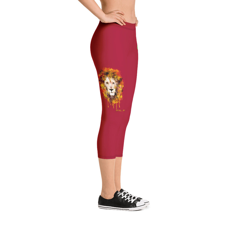 Maroon Capri Leggings