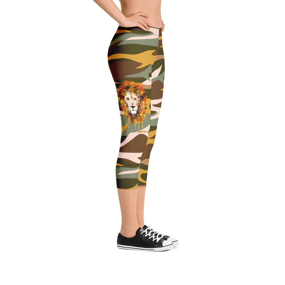 Camo Rays Capri Leggings