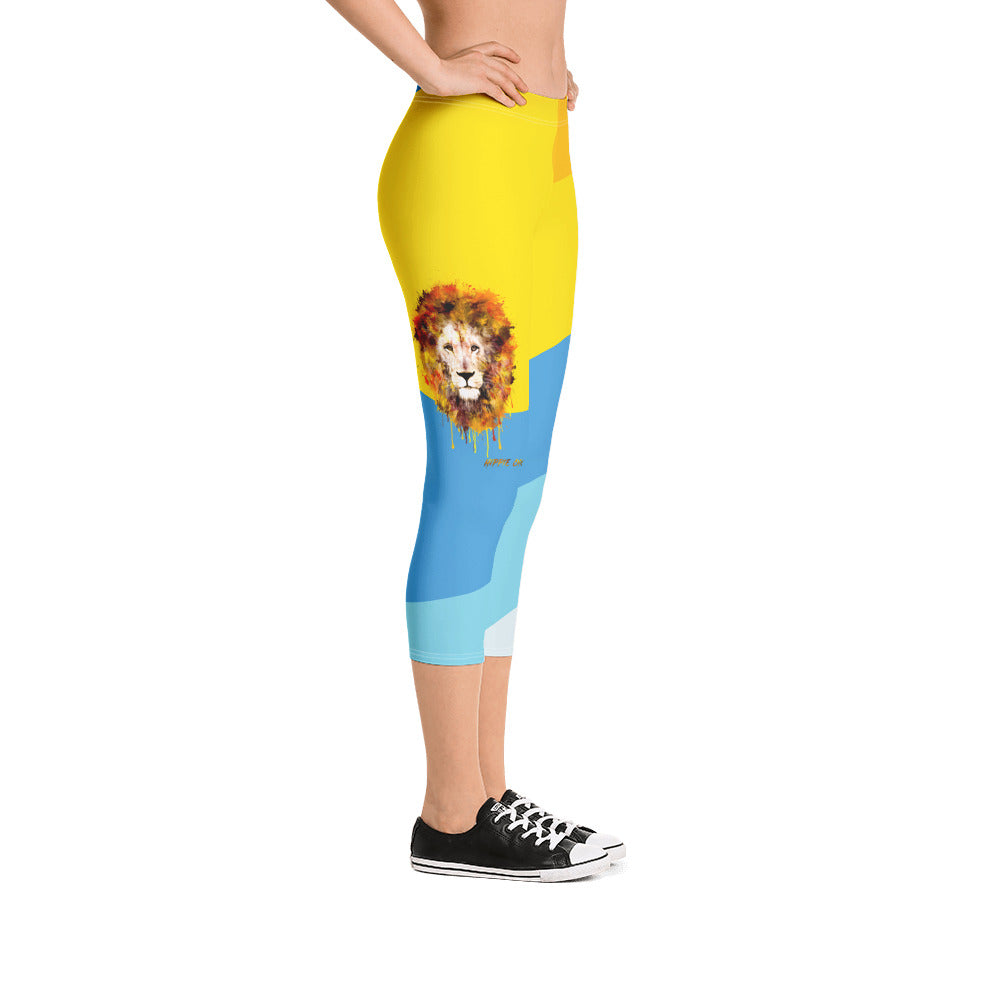 Color Waves Capri Leggings