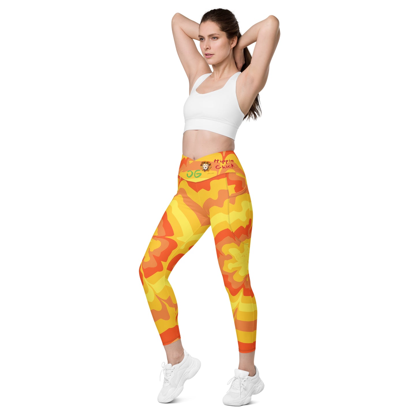 Sunny Flower Crossover Leggings