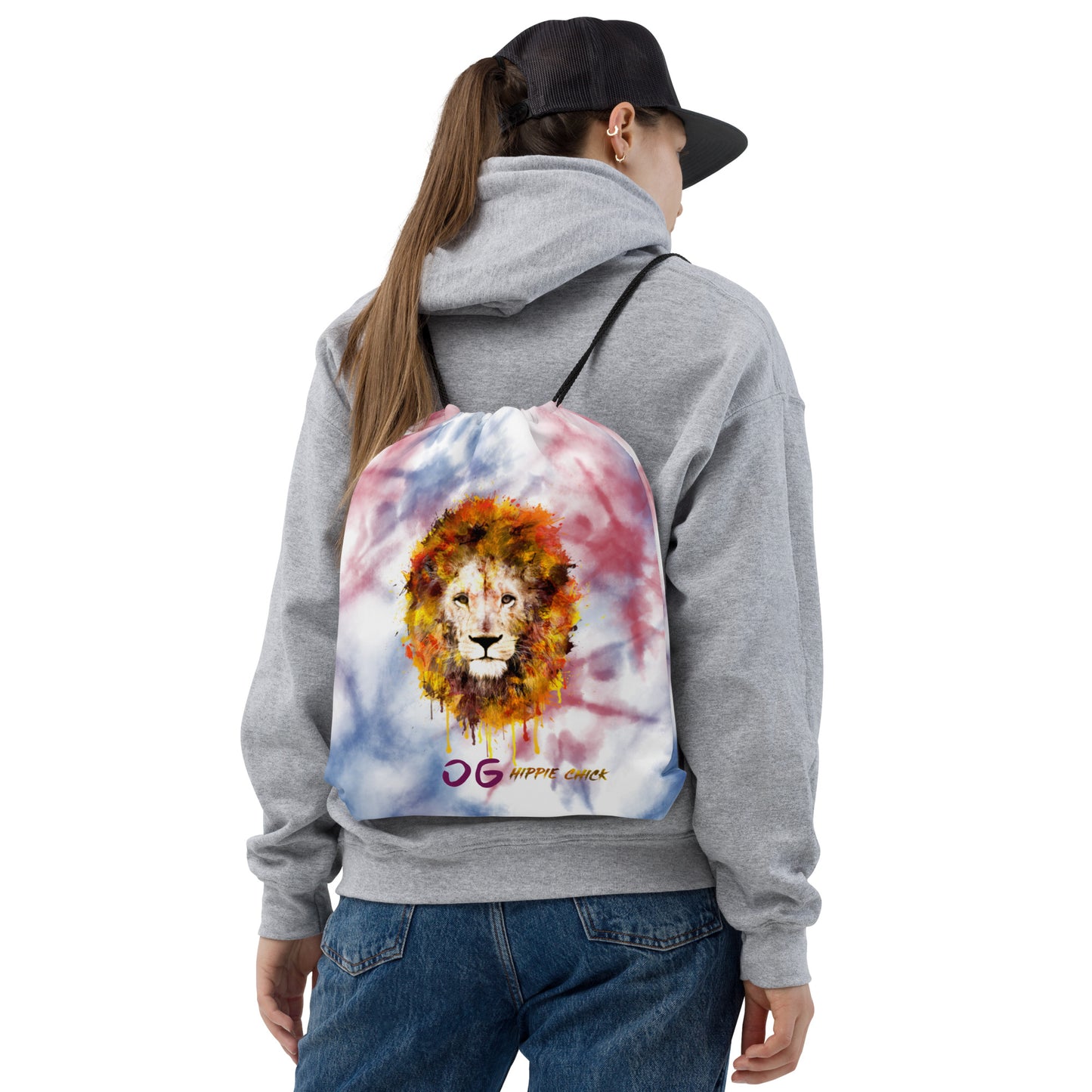 Tie Dye Drawstring Bag