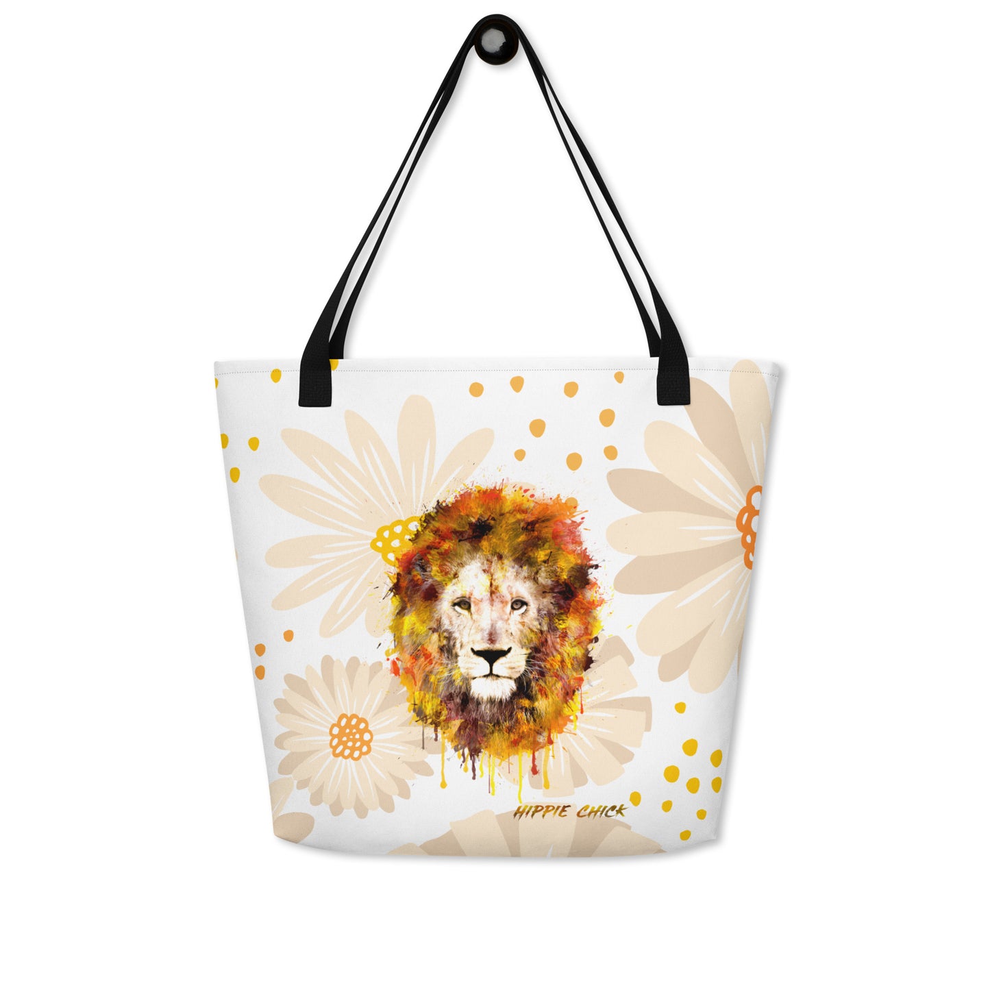 Tan Daisies Tote Bag