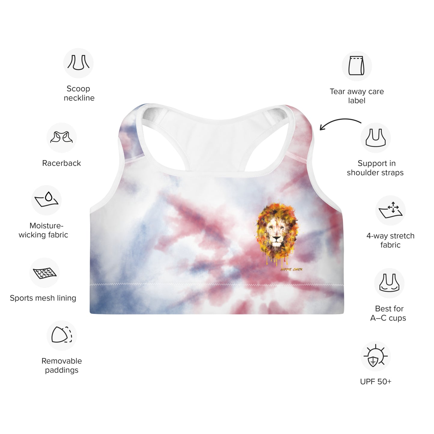 Soutien-gorge de sport tie-dye