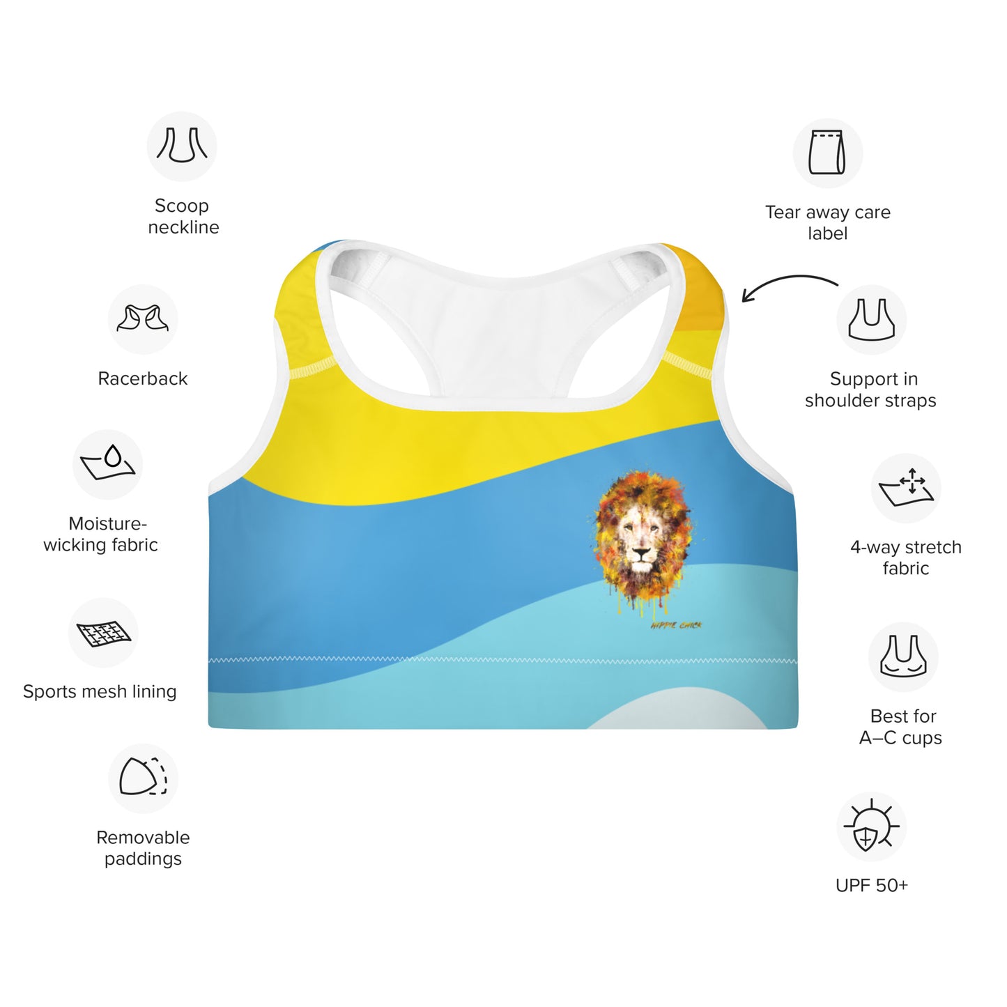 Color Waves Sports Bra