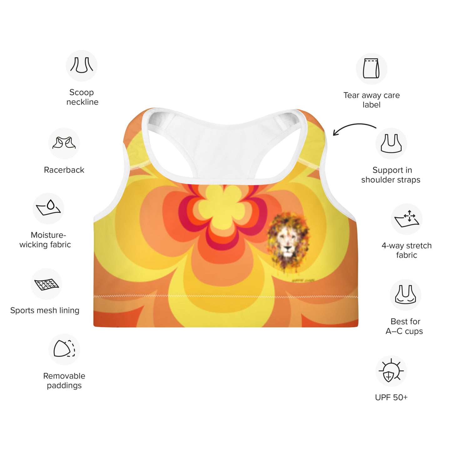 Sunny Flower 2 Sports Bra