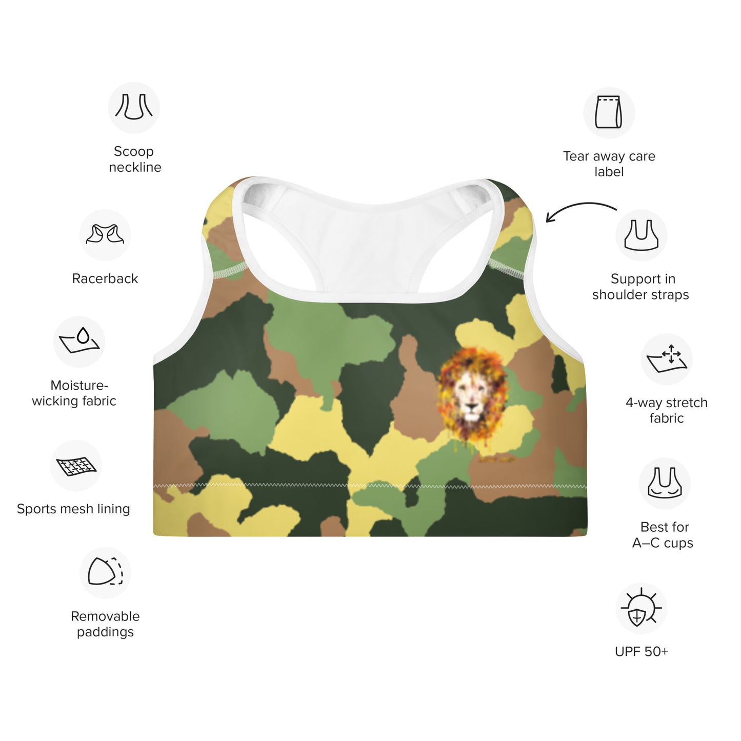 Army Camo Sports Bra