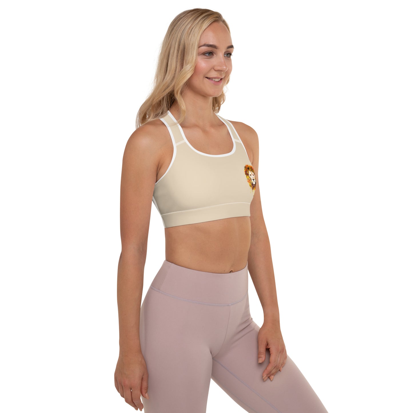 Brassière de sport beige