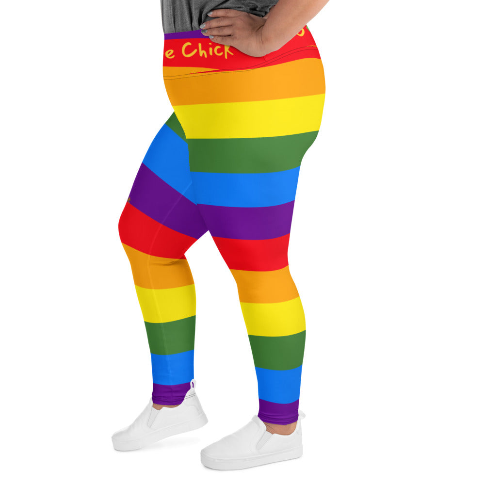 Legging arc-en-ciel grande taille