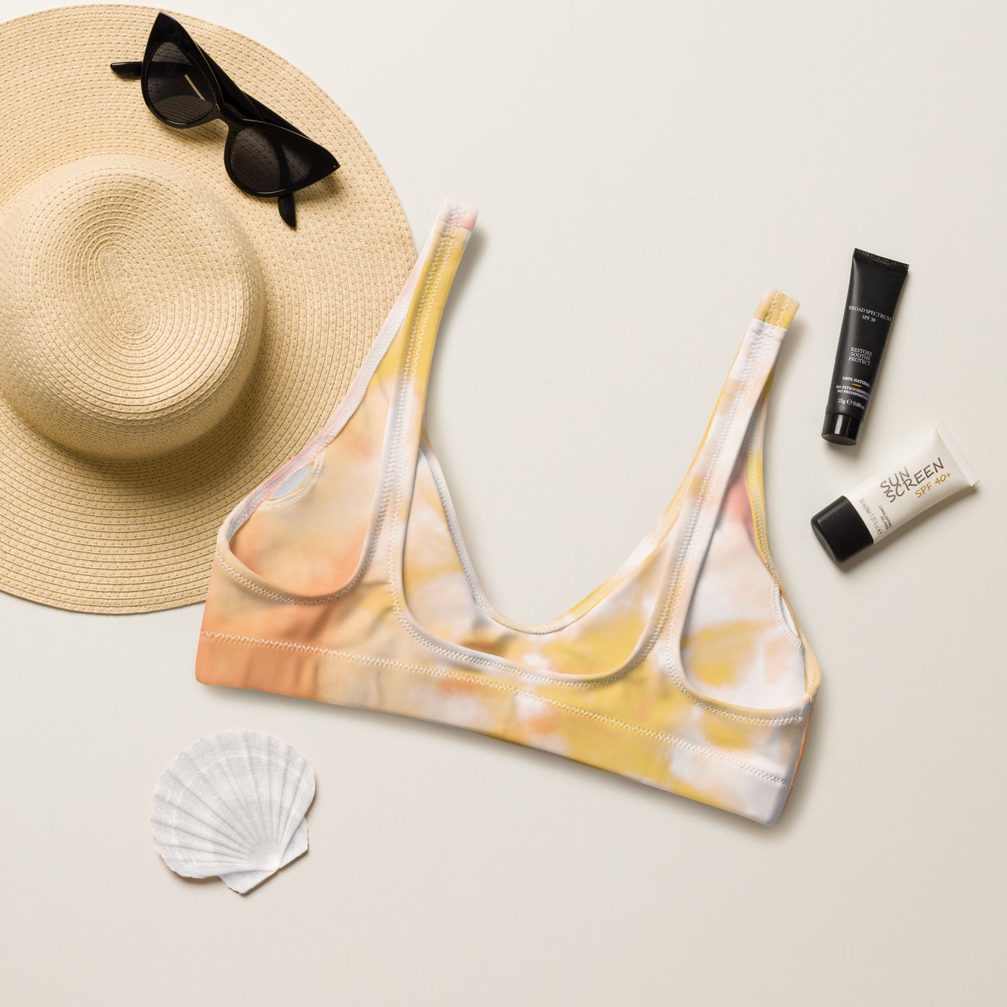 Orange Tie Dye Bikini top