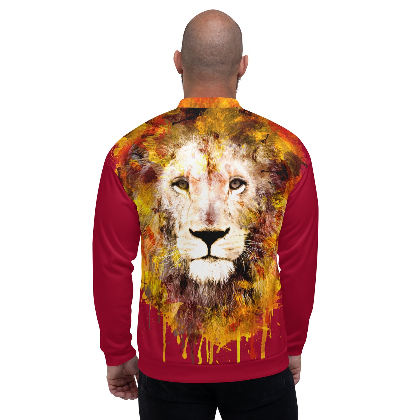 Blouson aviateur marron - OG Hippie Dude (grand Lion au dos)