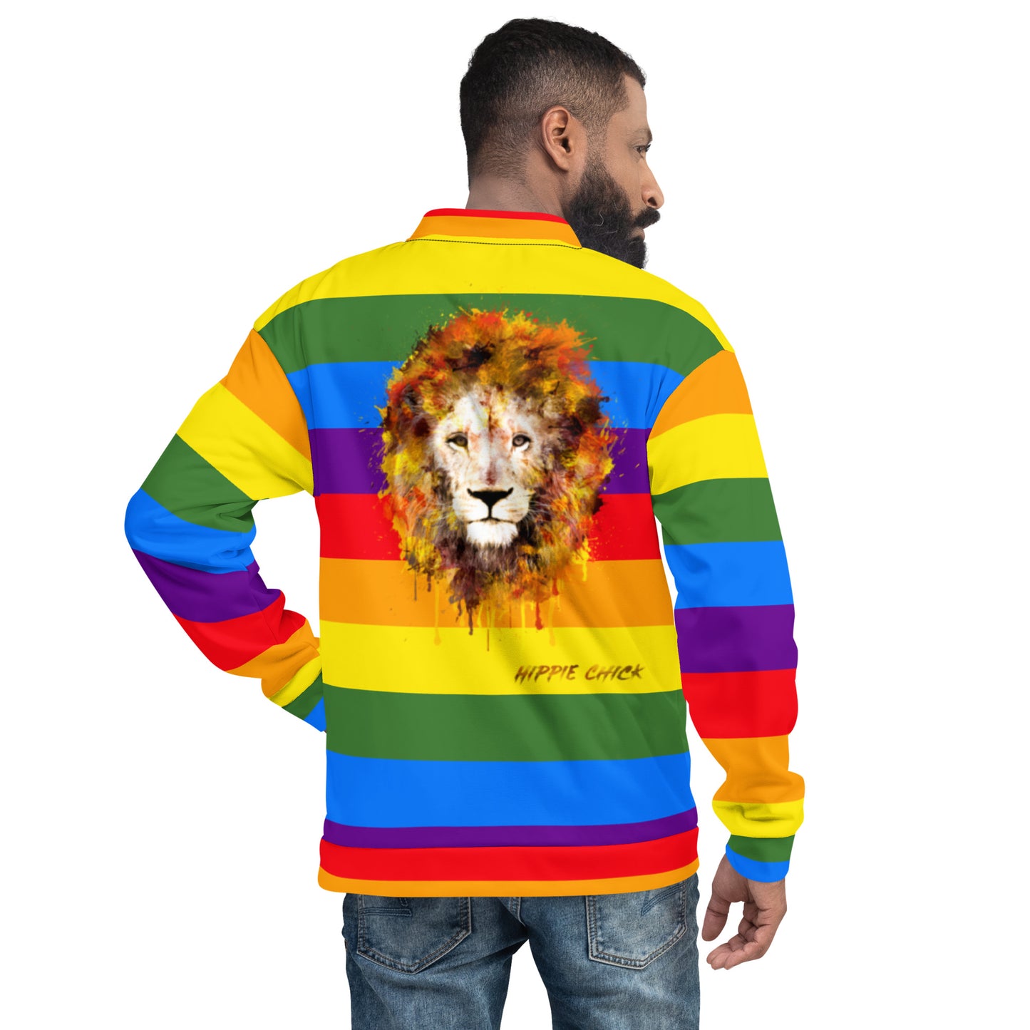 Blouson aviateur arc-en-ciel - OG Hippie Dude