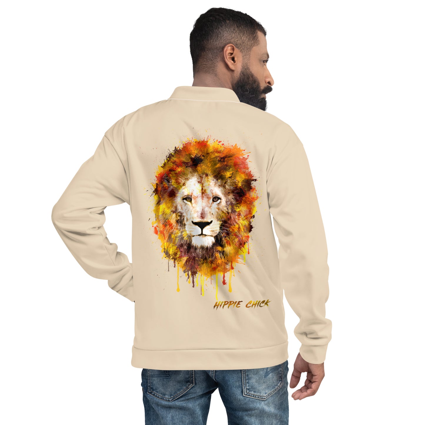 Beige Bomber Jacket - OG Hippie Dude