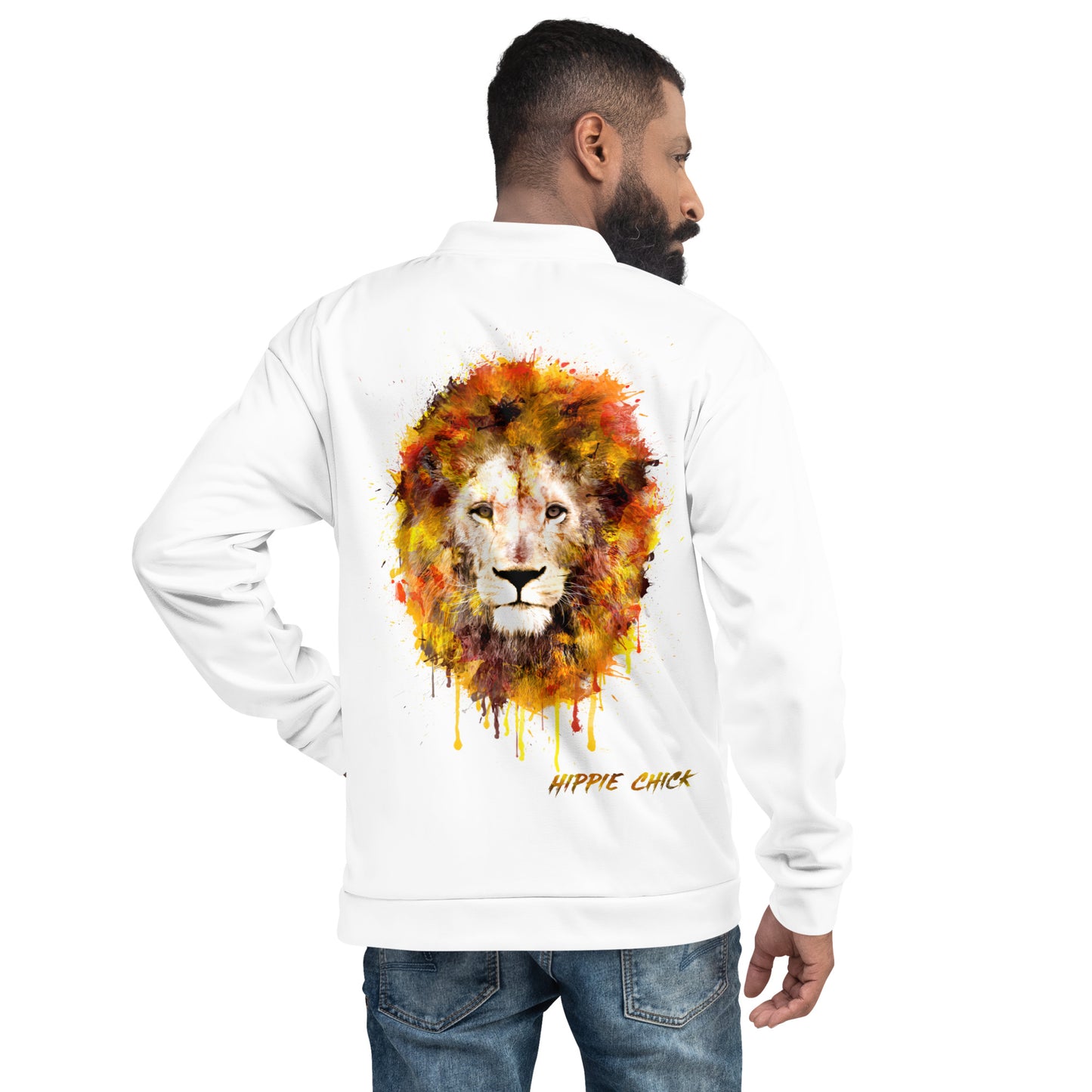 White Bomber Jacket - OG Hippie Dude