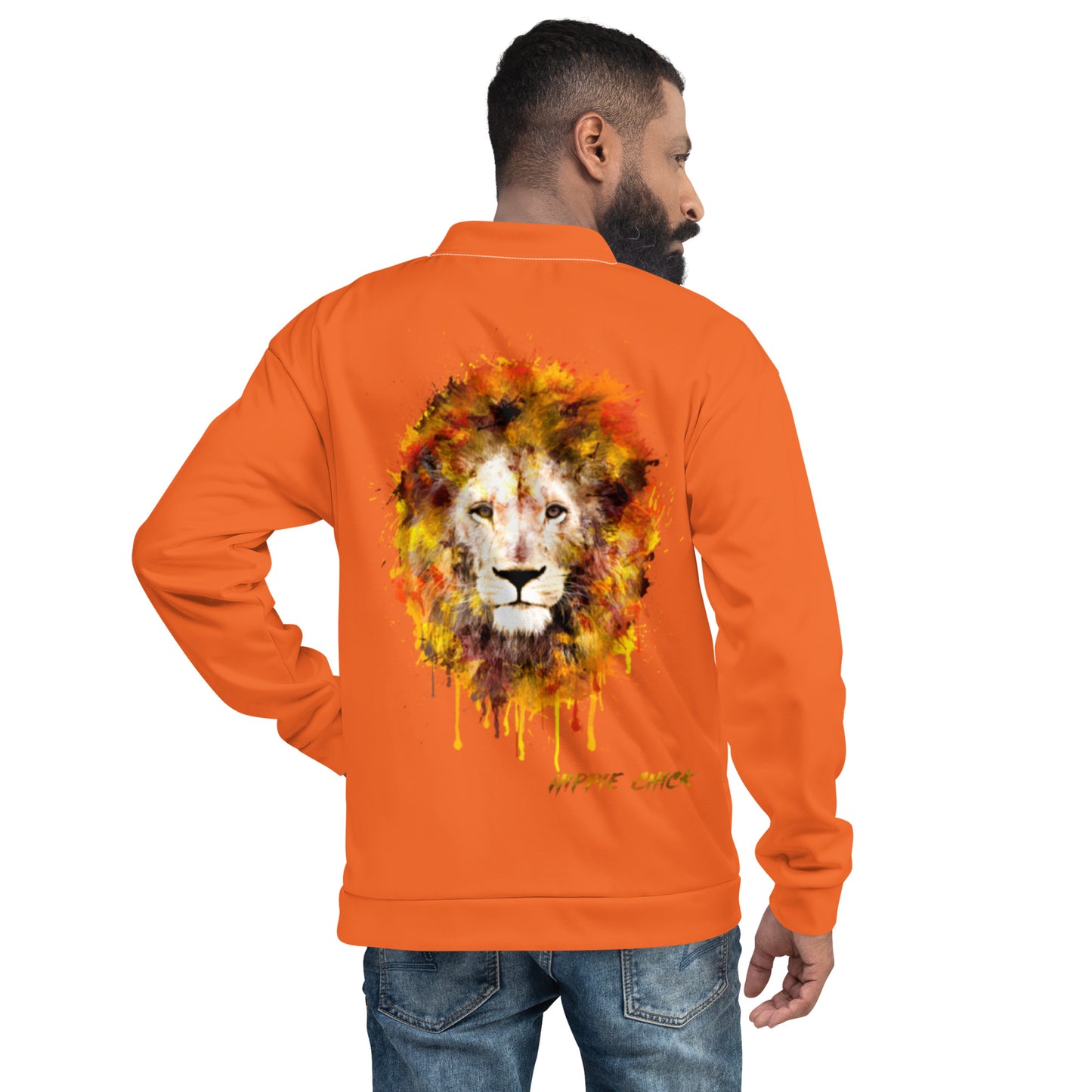 Orange Bomber Jacket - OG Hippie Dude
