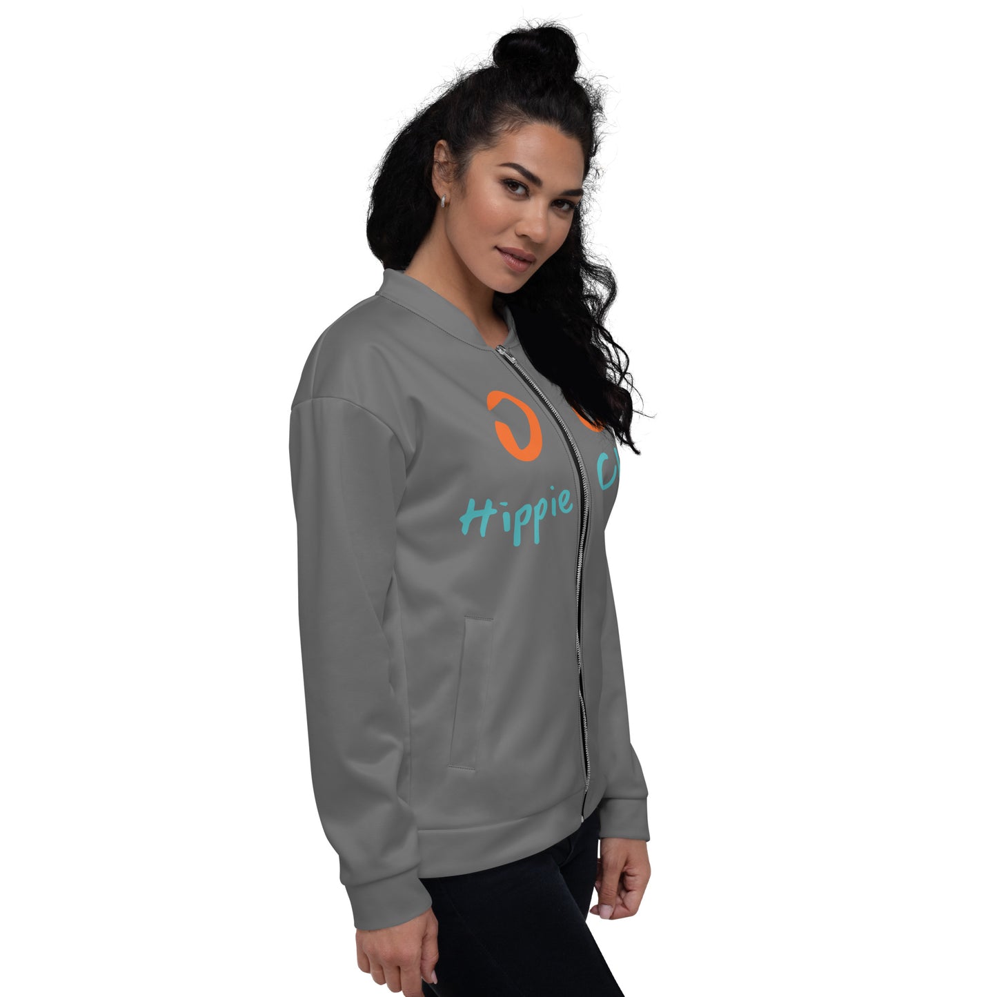 Gray Bomber Jacket - OG Hippie Chick