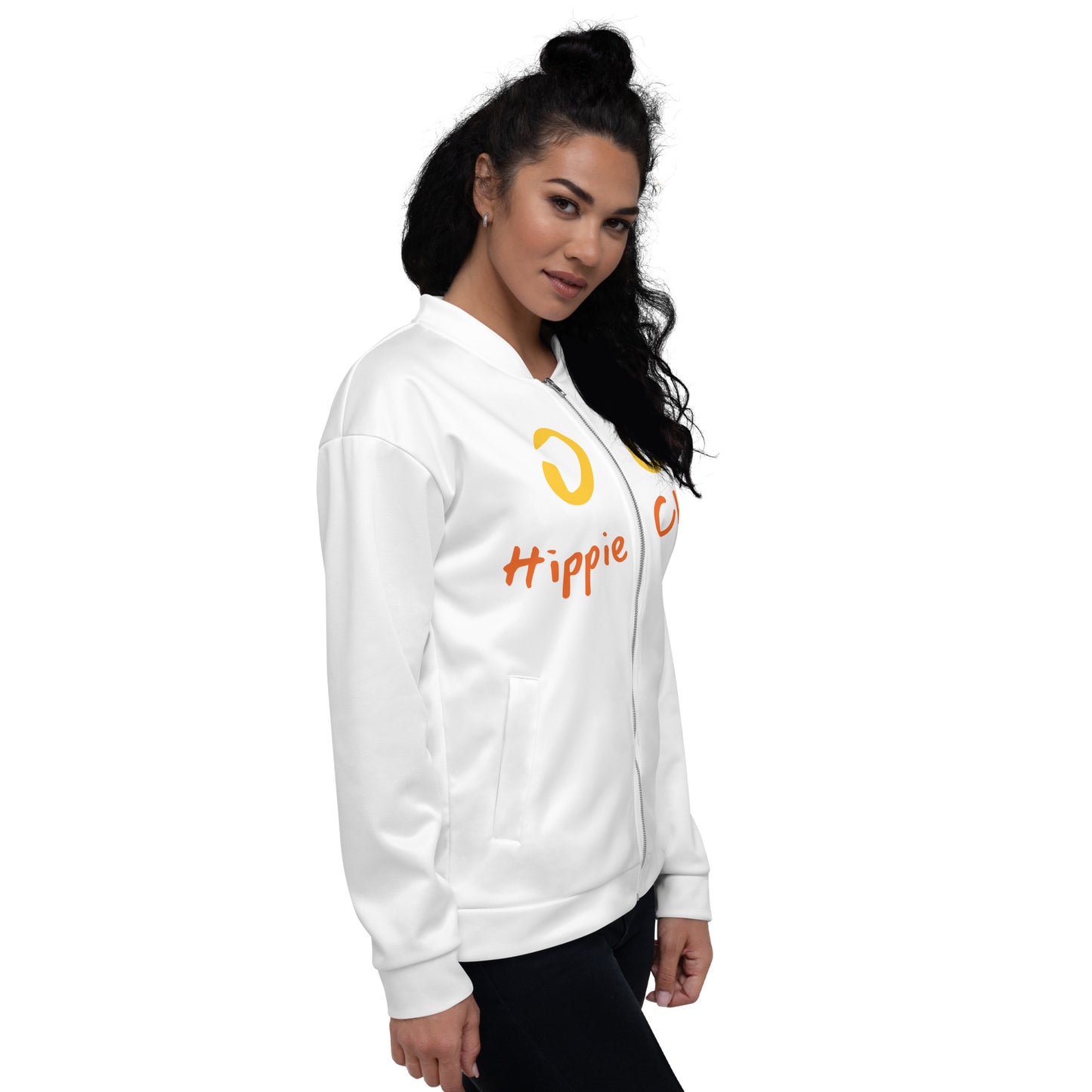 White Bomber Jacket - OG Hippie Chick