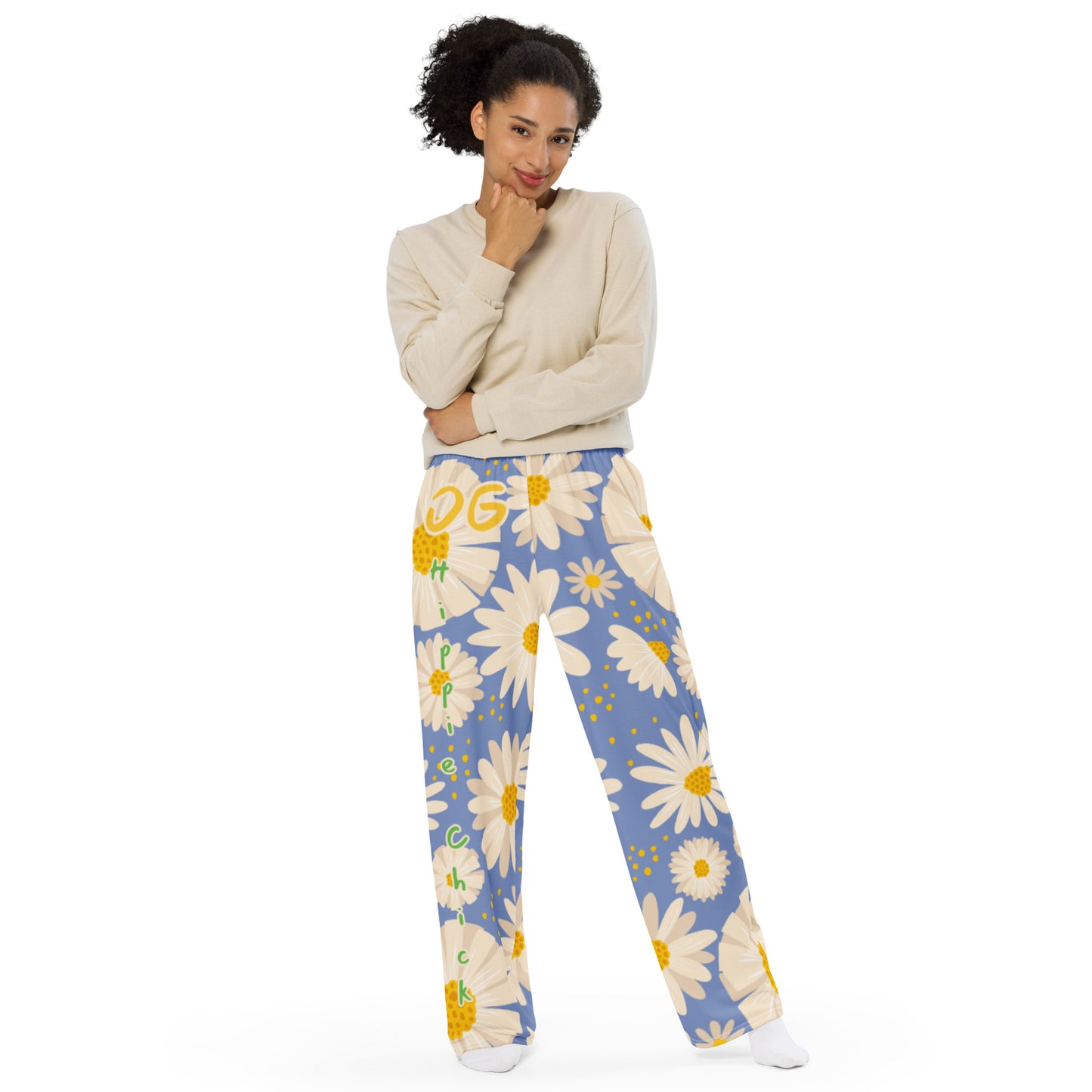 Blue Daisies Unisex Pants - OG Hippie Chick