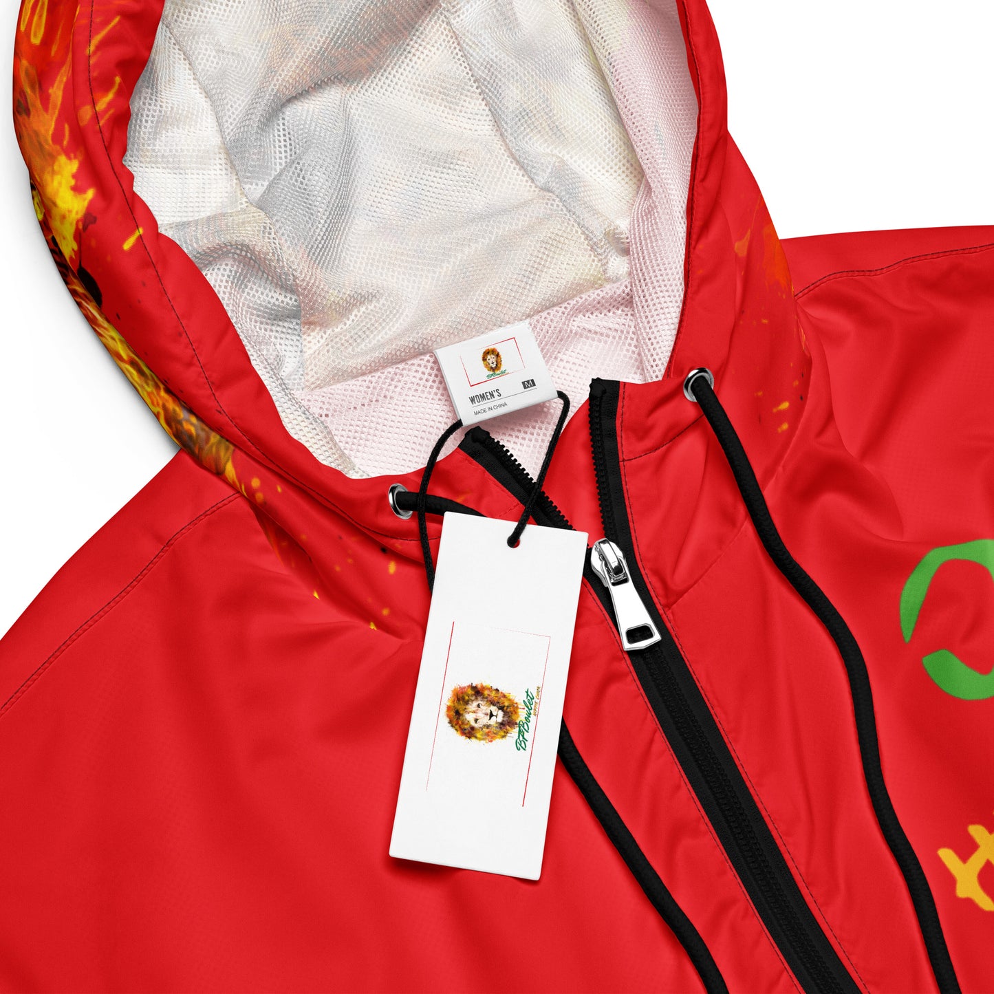 Red Cropped Windbreaker
