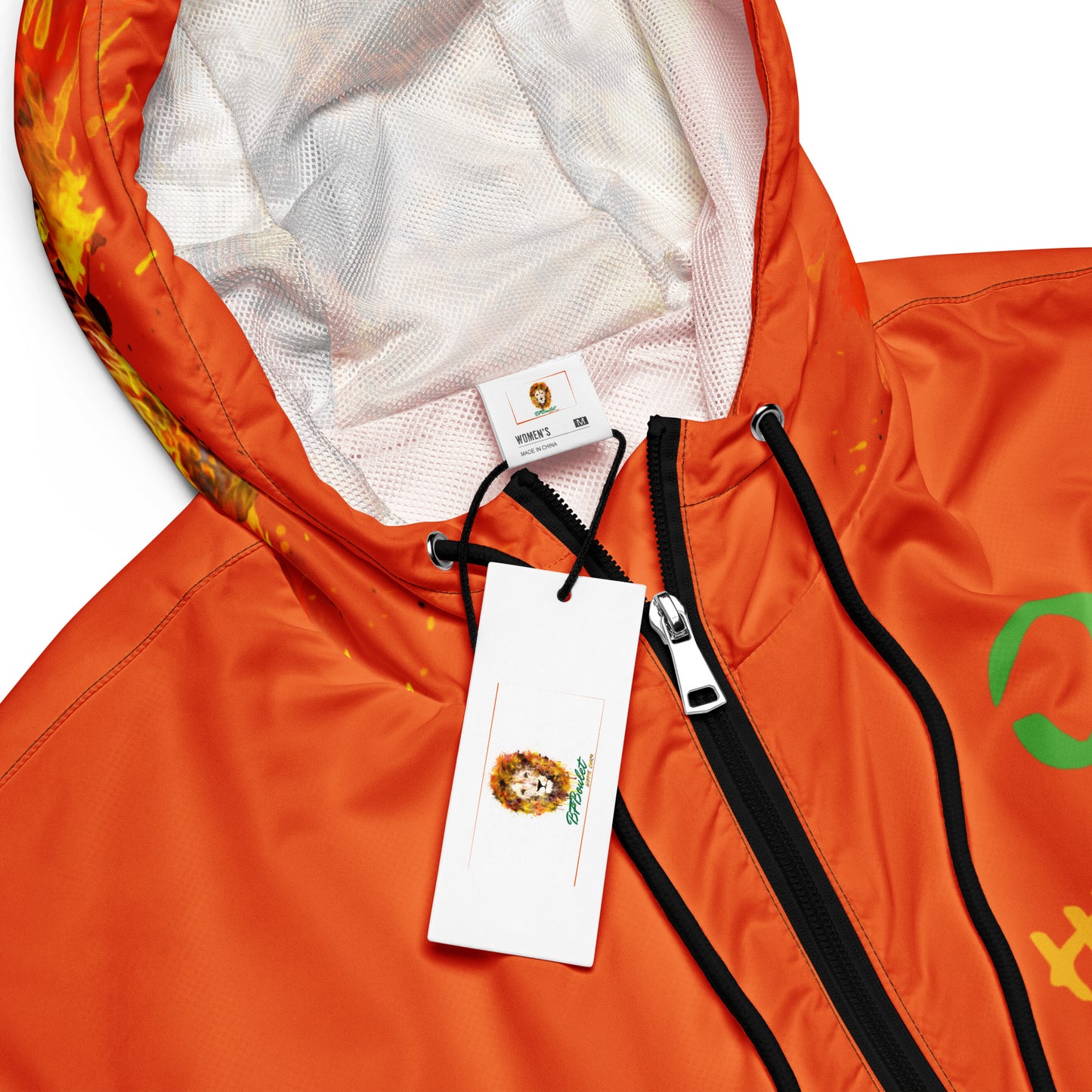 Orange Cropped Windbreaker