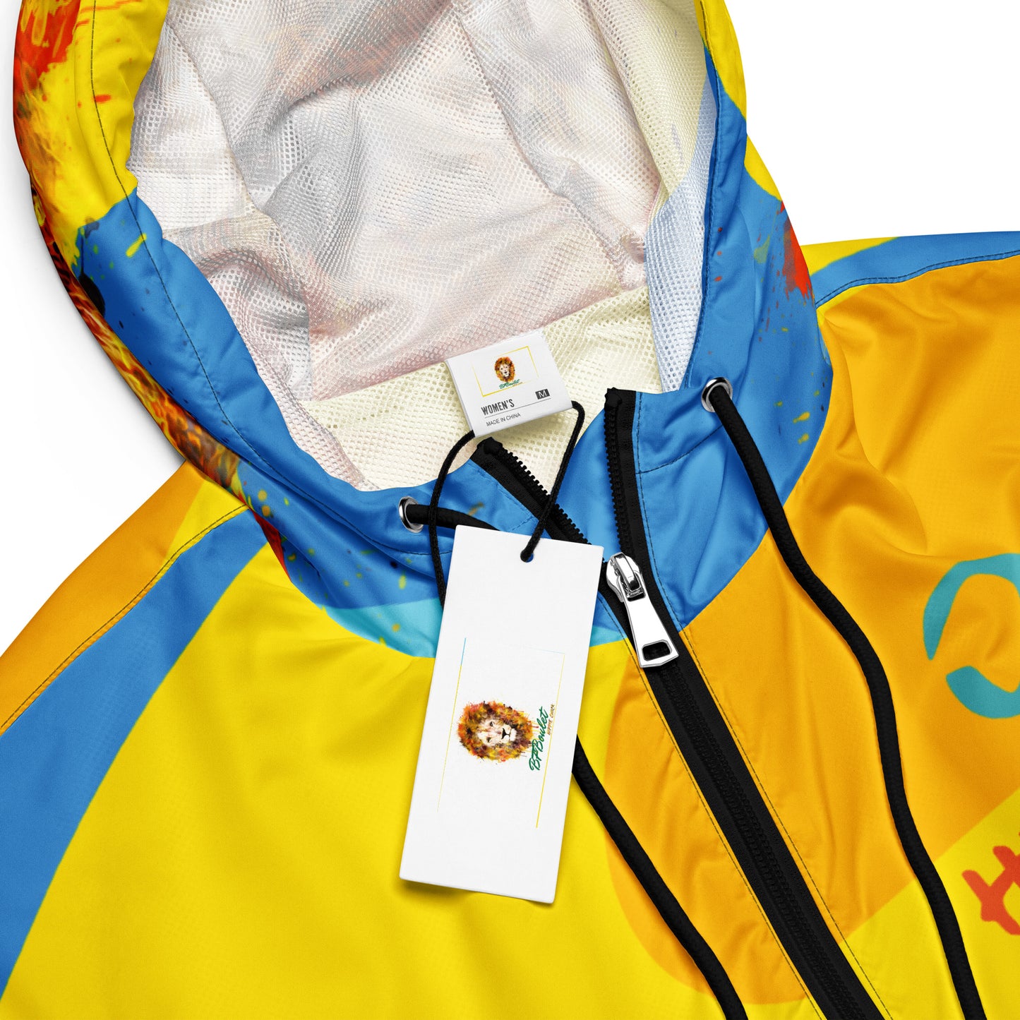 Color Waves Cropped Windbreaker