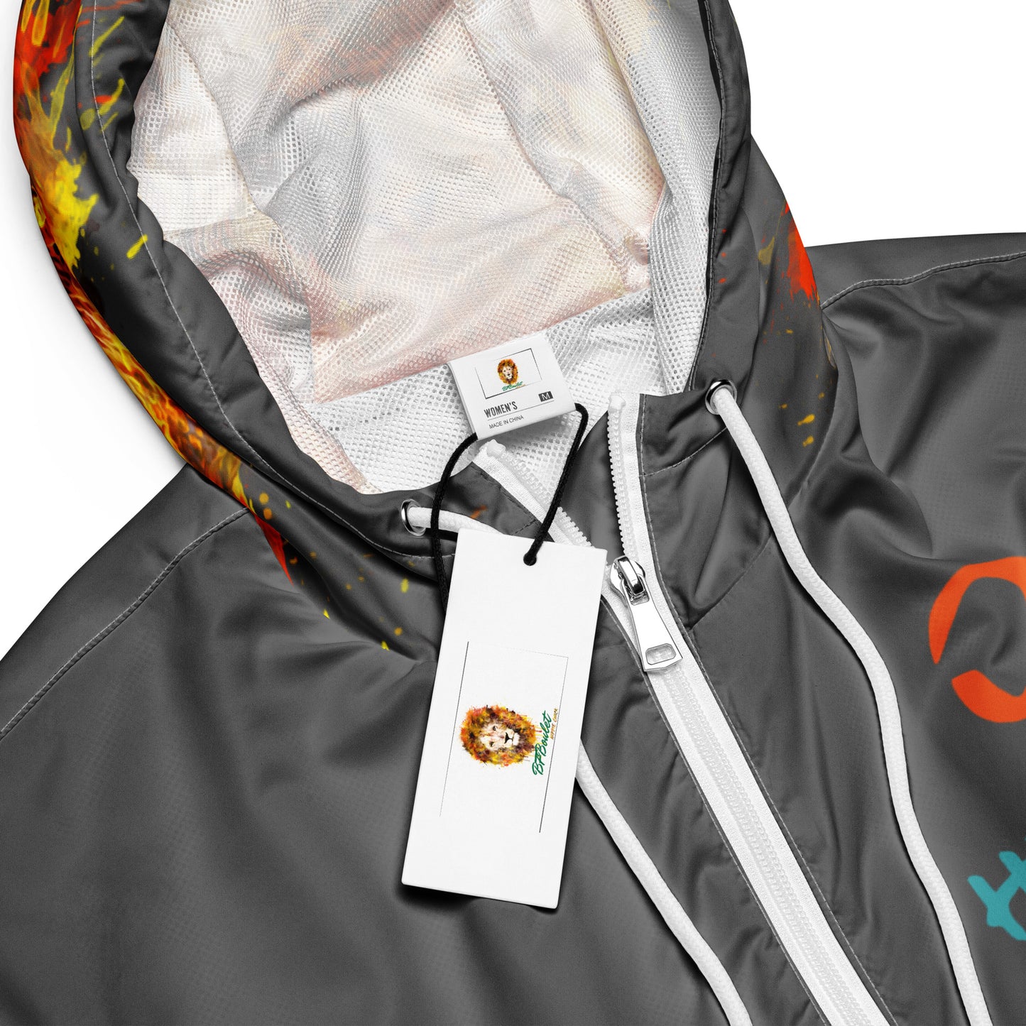 Gray Cropped Windbreaker