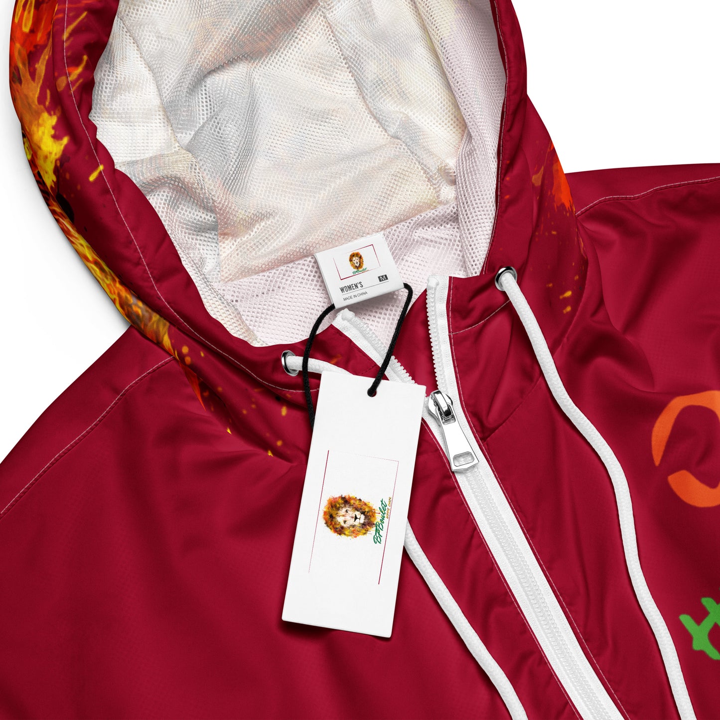 Maroon Cropped Windbreaker