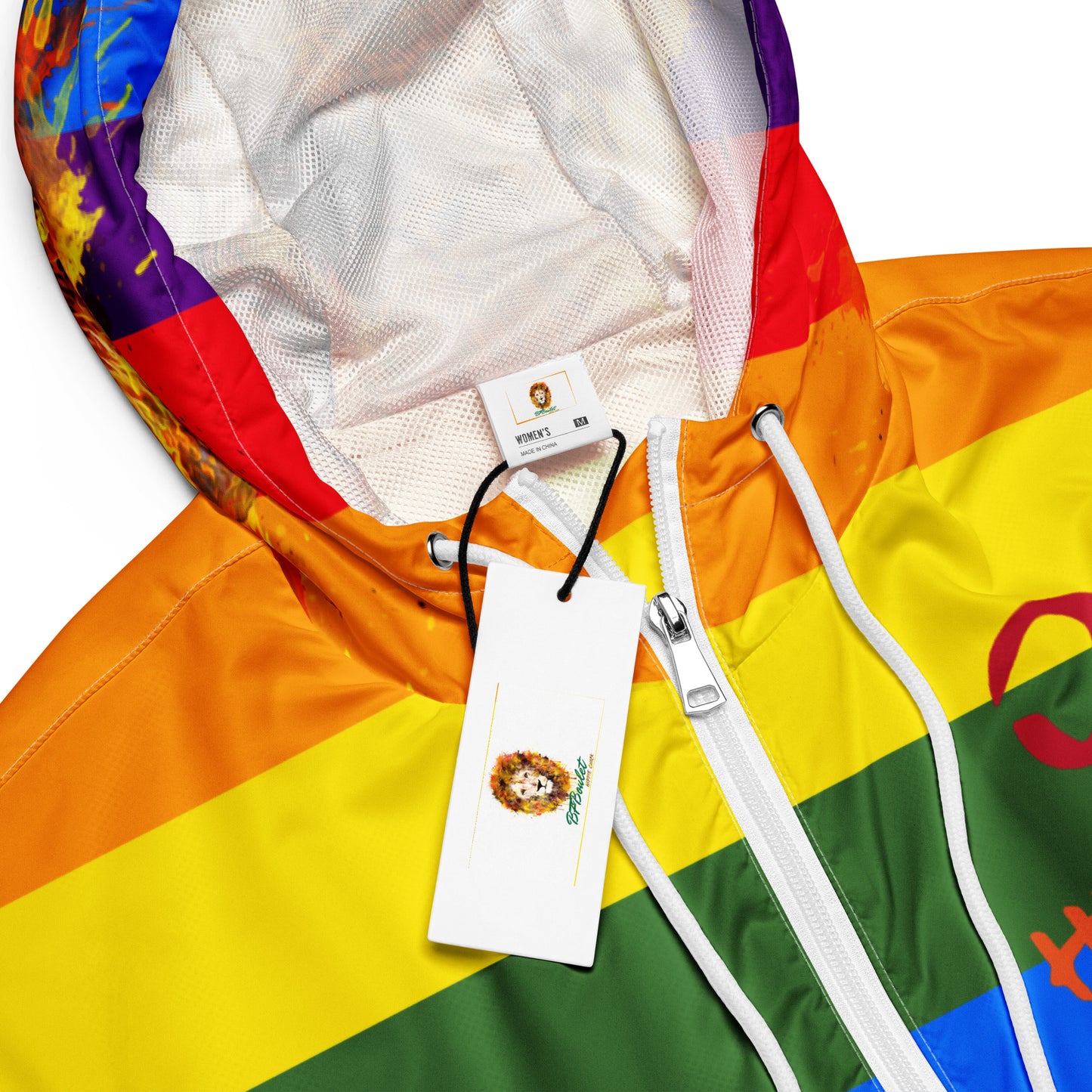 Rainbow Cropped Windbreaker