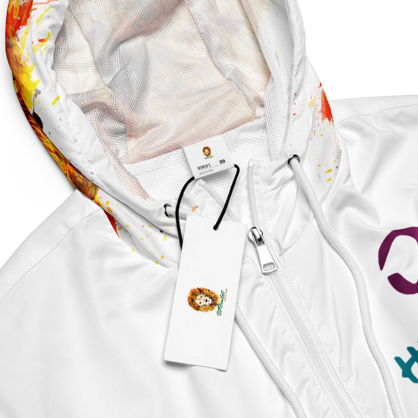 White Cropped Windbreaker