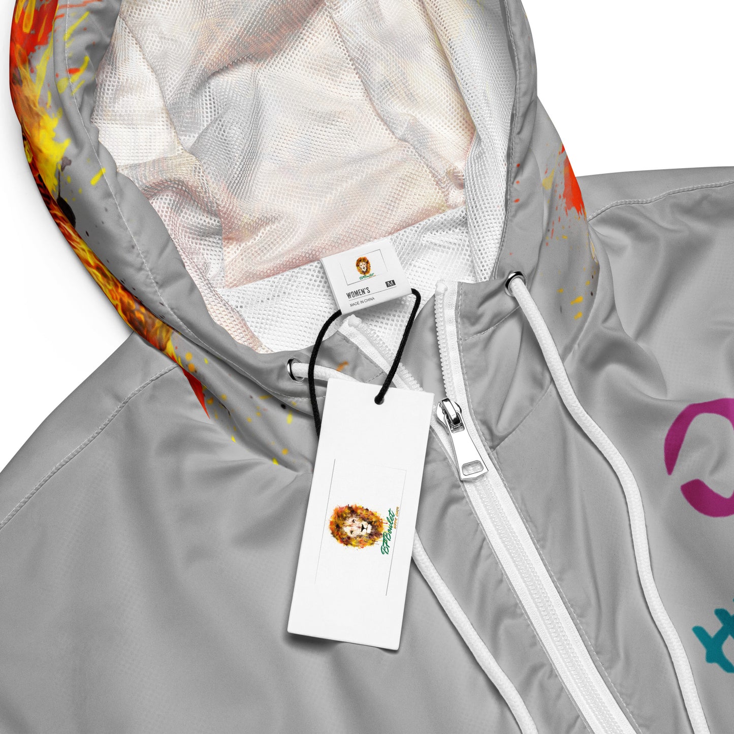 Silver Cropped Windbreaker