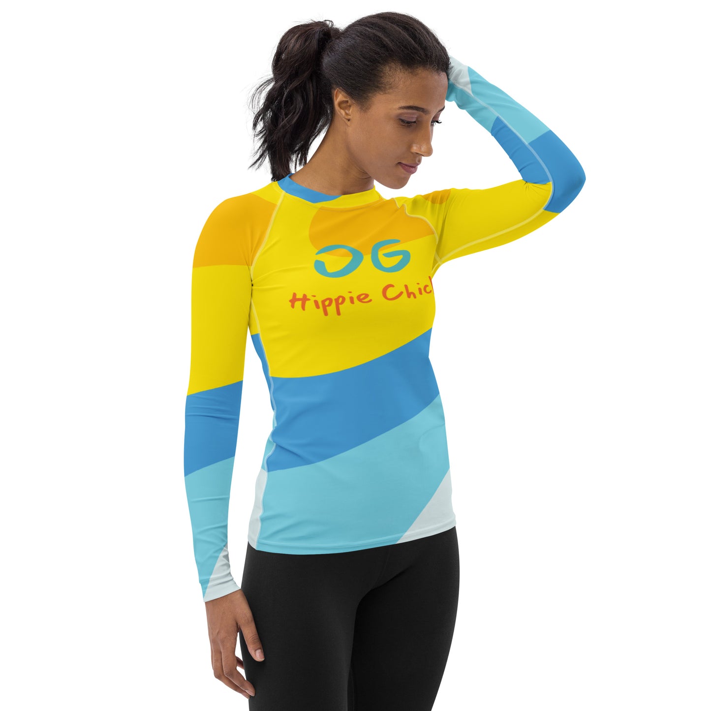 Color Waves Women's Rash Guard