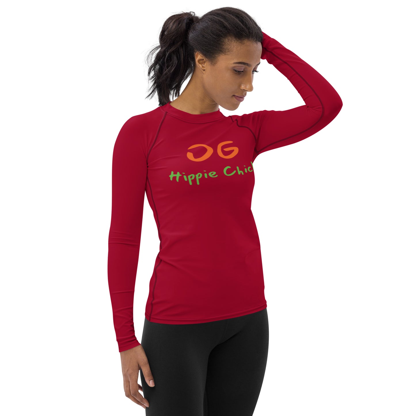 Maroon Women's Rash Guard