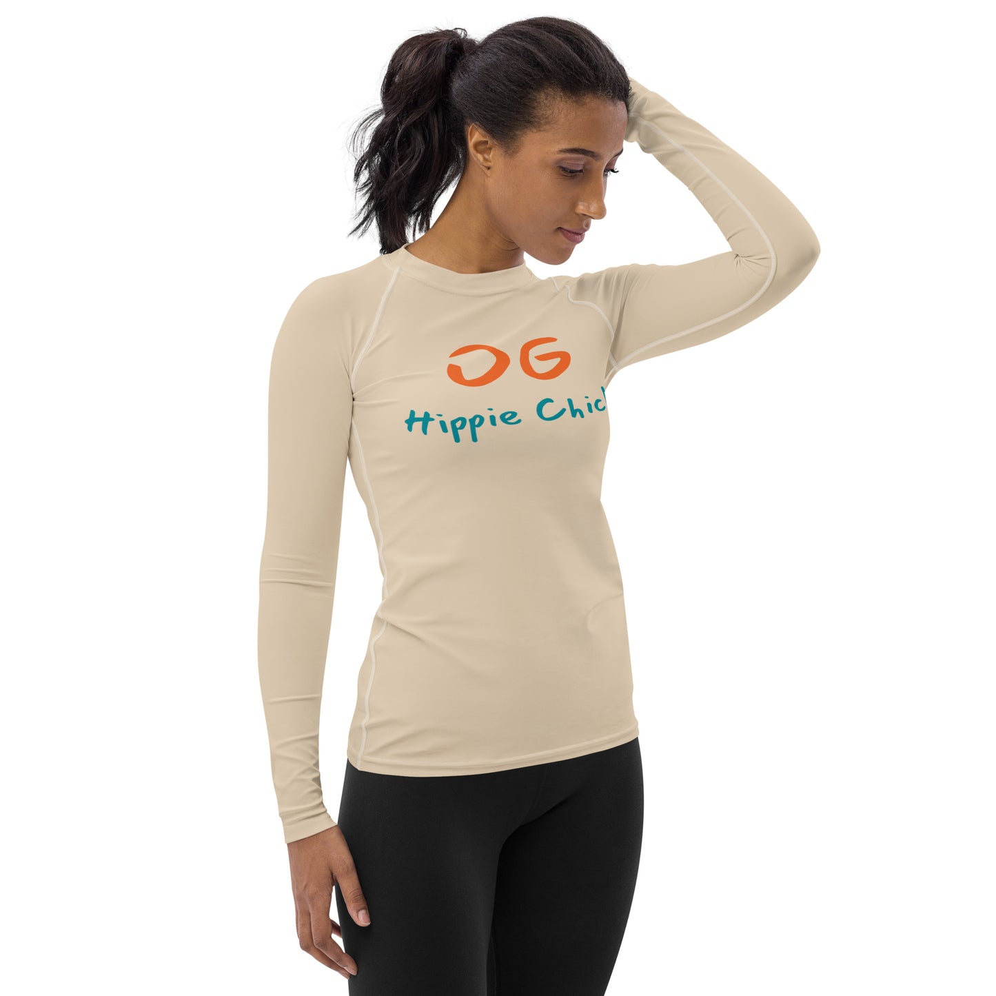 Beige Women's Rash Guard