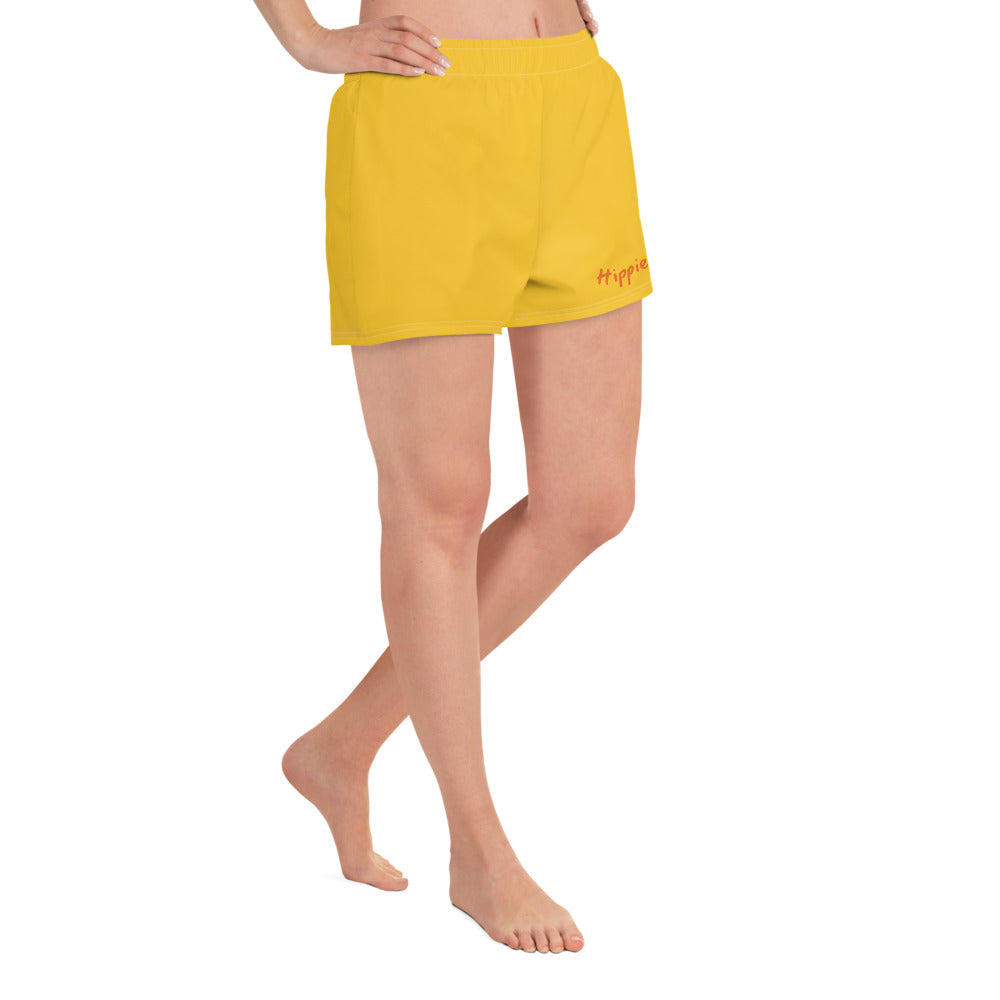 Yellow Women's Athletic Shorts