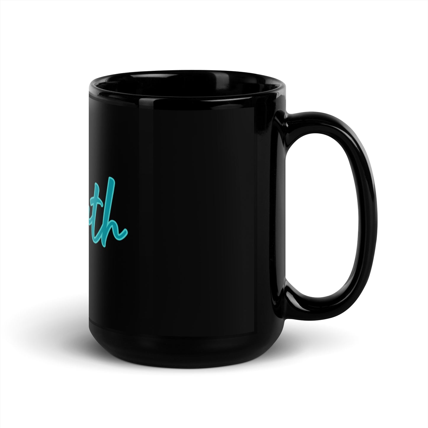 Black Glossy Mug - Empath (Teal)