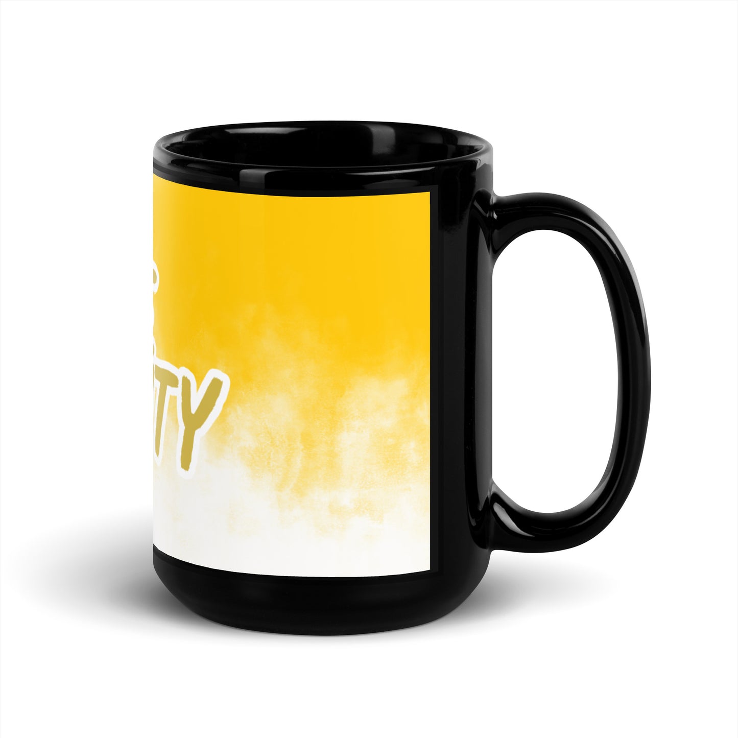 Sunny Day Black Glossy Mug - The Trinity