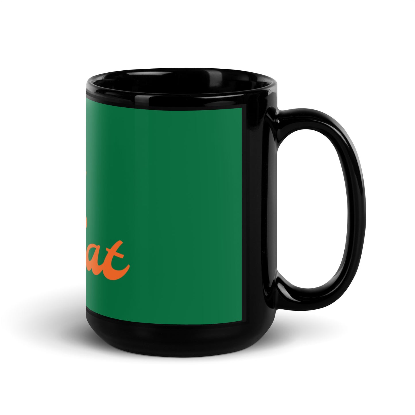 Jewel Black Glossy Mug - Cool Cat