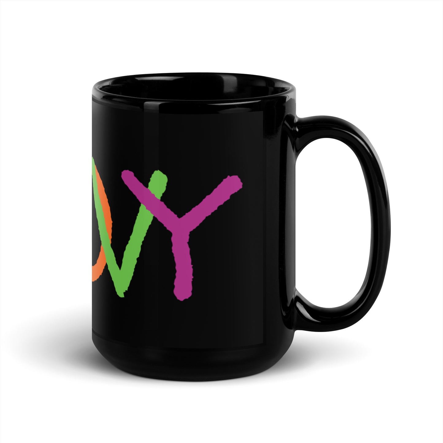 Black Glossy Mug - Groovy (Color mix)