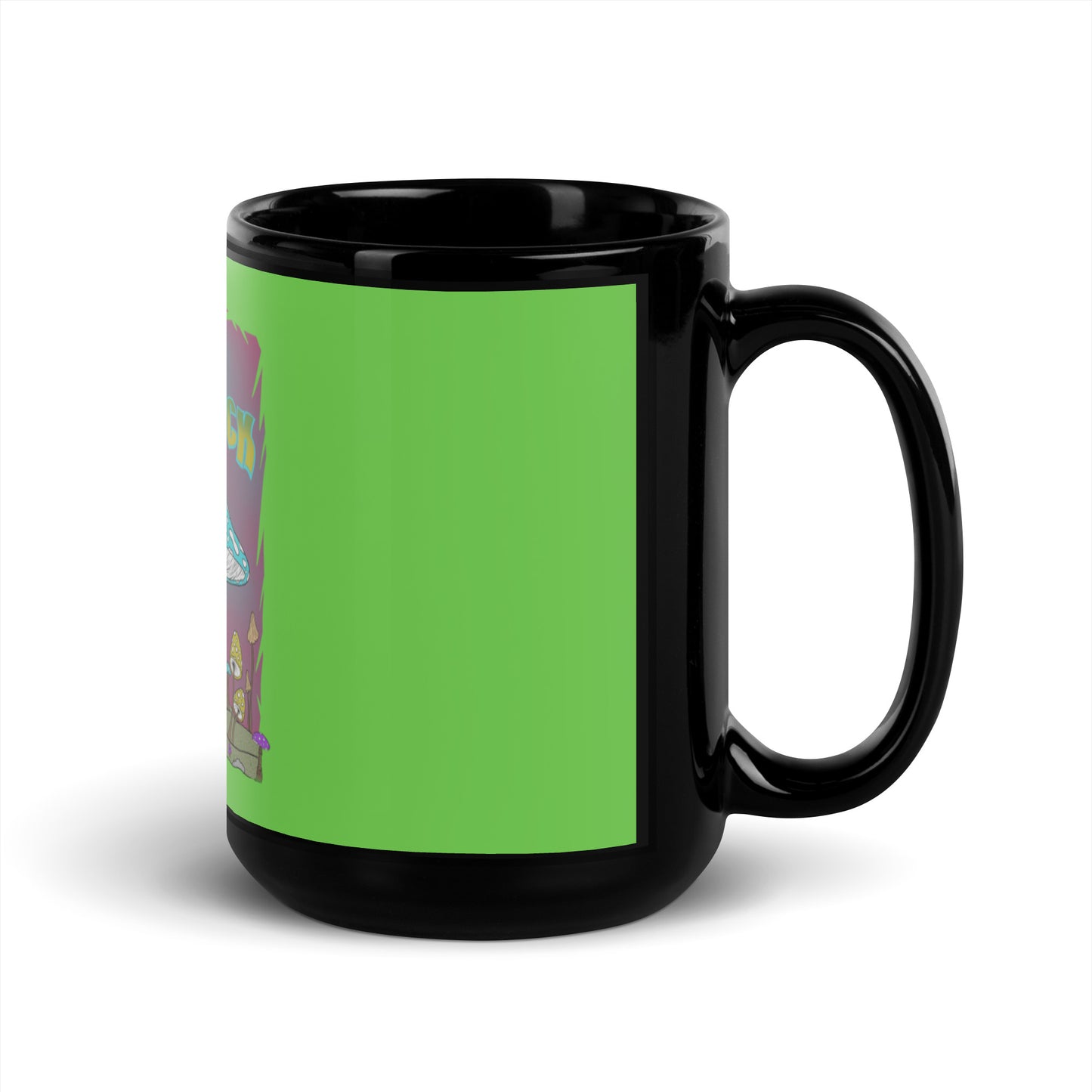 Grinch Black Glossy Mug - Hippie Chick