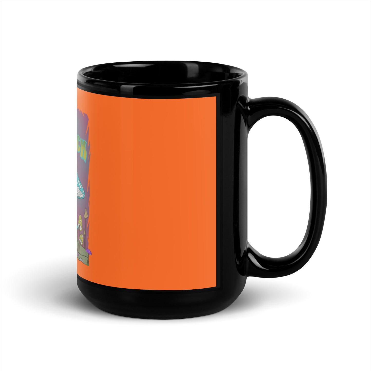Orange Black Glossy Mug - Hippie Chick