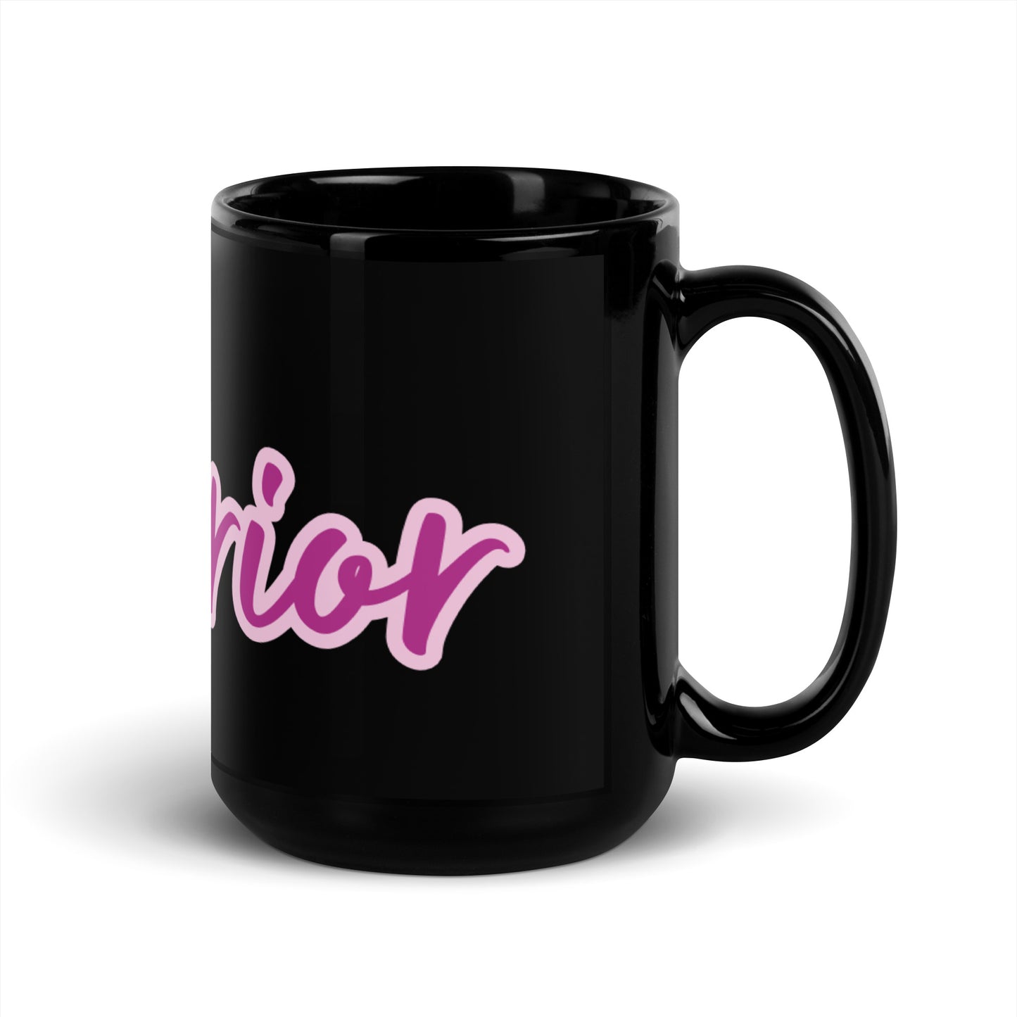 Black Glossy Mug - Warrior (Eggplant)
