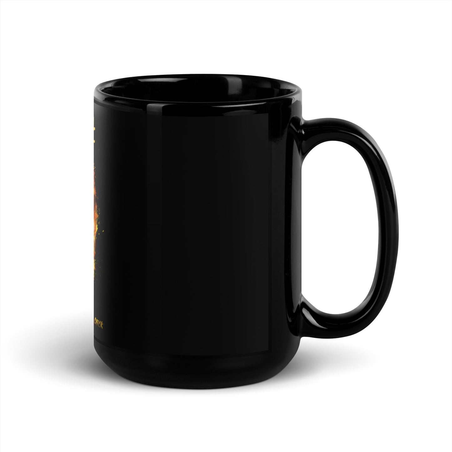 Black Glossy Mug - Boulet (Yellow)