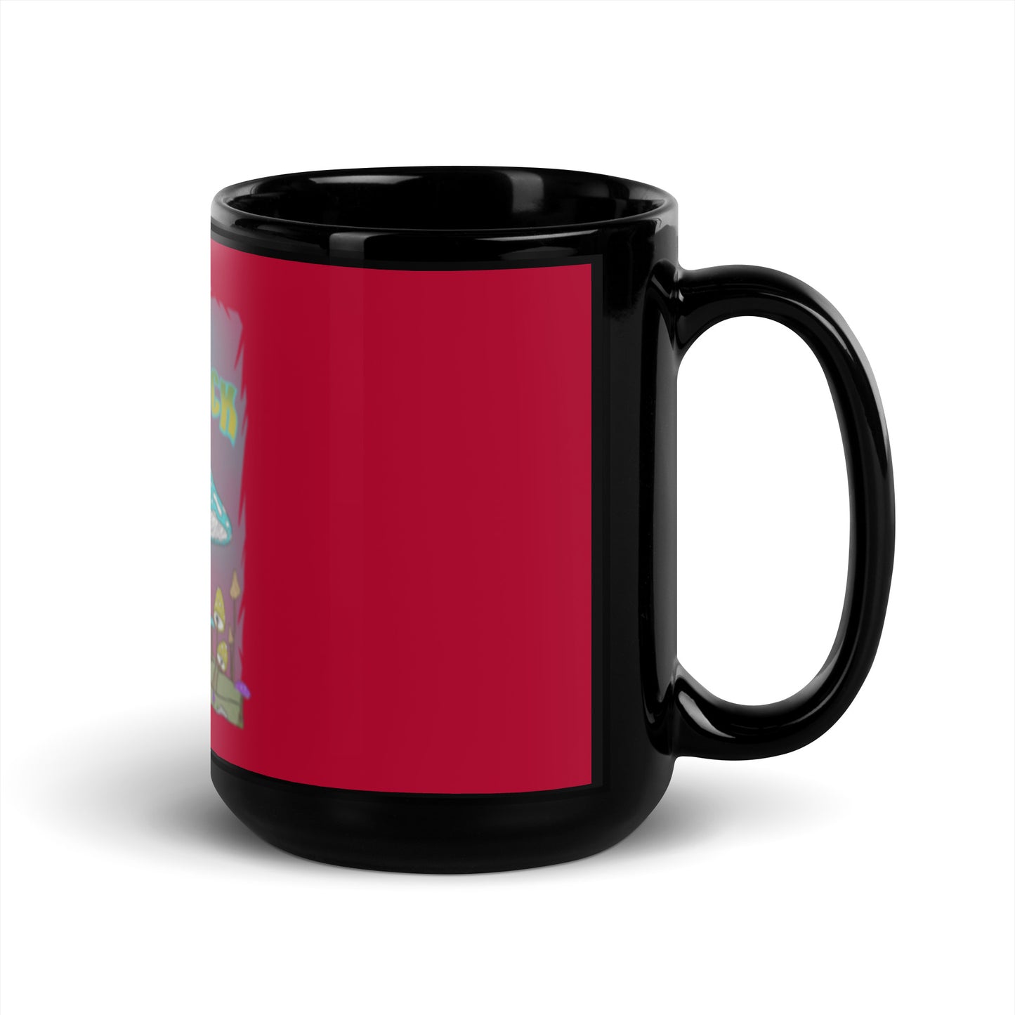 Maroon Black Glossy Mug - Hippie Chick