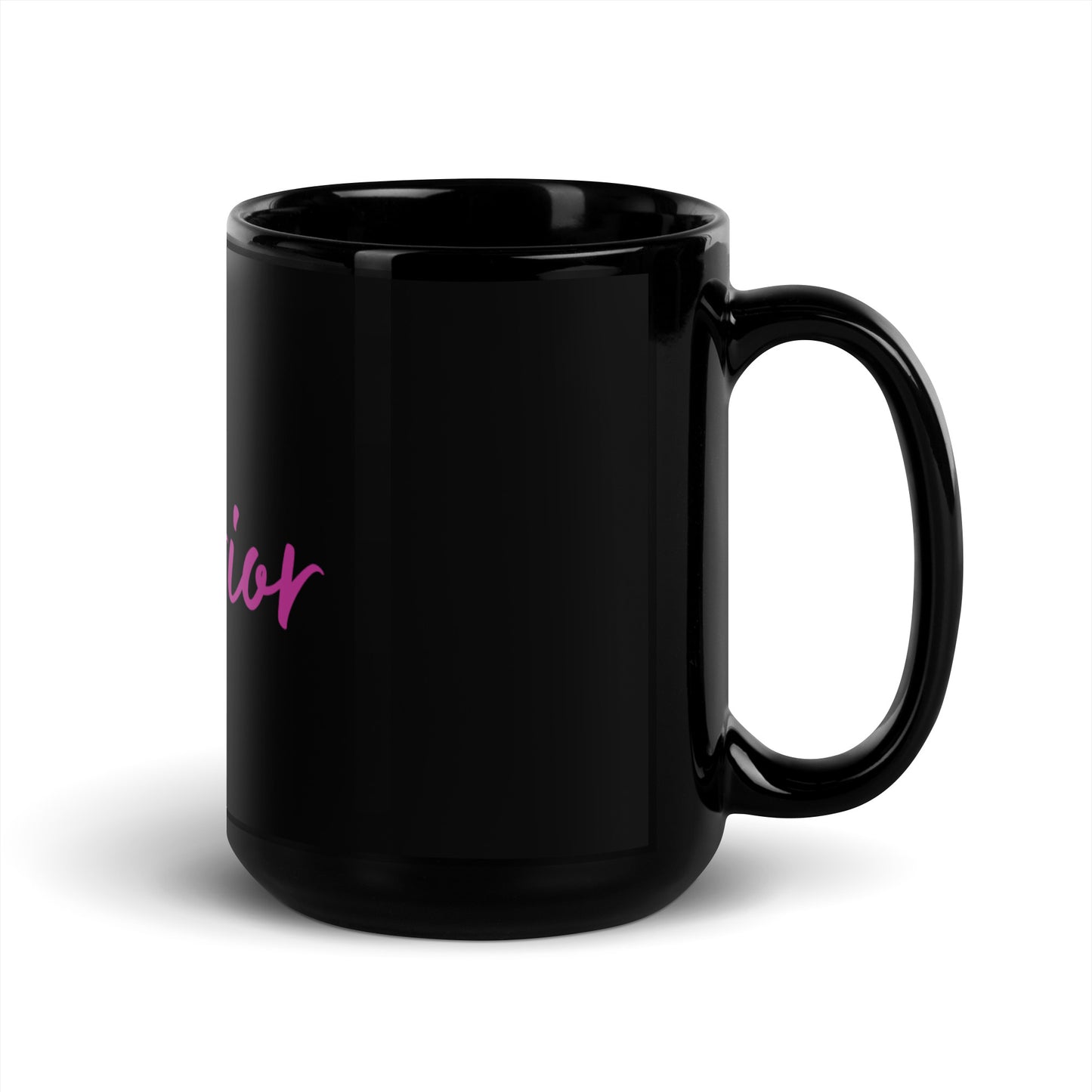 Black Glossy Mug - Warrior (Eggplant)